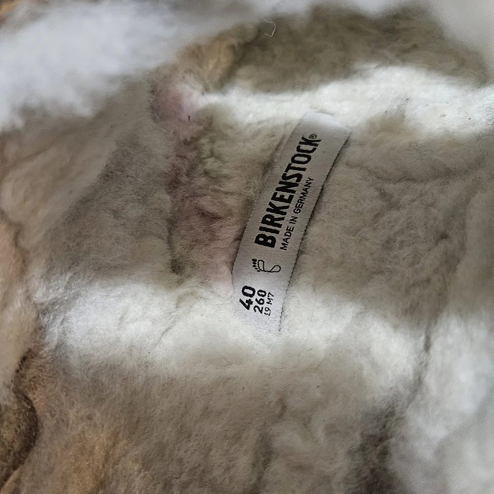 Birkenstock Women's Brown Shearling Slippers Sz 40 - Picture 7 of 16